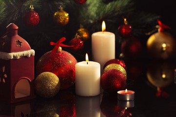 background christmas decoration holiday tree, flame.