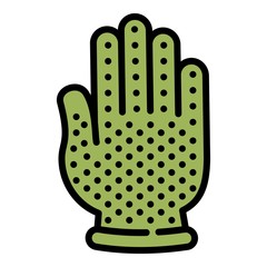 Gardening glove icon. Outline gardening glove vector icon for web design isolated on white background