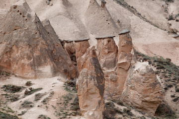 Fairy chimneys in Cappadocia, Turkey