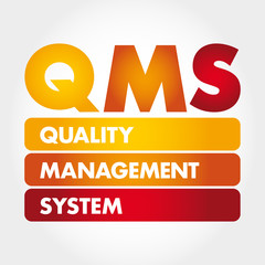 QMS - Quality Management System acronym, business concept background