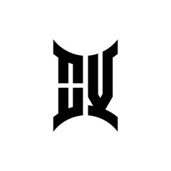 OV monogram logo with curved side