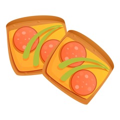 Morning russian sandwich icon. Cartoon of morning russian sandwich vector icon for web design isolated on white background