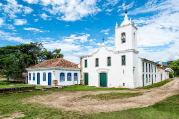 Fototapeta na wymiar Nossa Senhora das Dores Chapel, Paraty, Rio de Janeiro state, Brazil