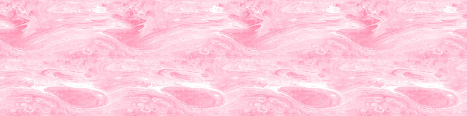 Fruit Endless Modern Fluid Art. Grunge Ink Splash. Pink Ornamental Paint Flow on Canvas. Rose Repeated Swirls Of Marble. Blush Seamless Dirty Abstract Drawing. Spotted Batic Silk Cloth.