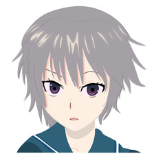 face anime girl japan style 