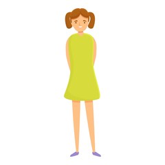 Family holidays daughter icon. Cartoon of family holidays daughter vector icon for web design isolated on white background