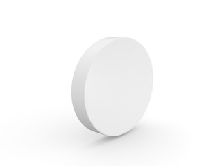3D pill on white background