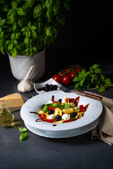 rustic tortellini pasta salad with mozzarella