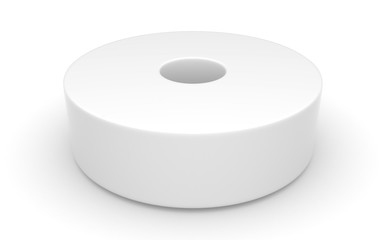 3D tube on white background