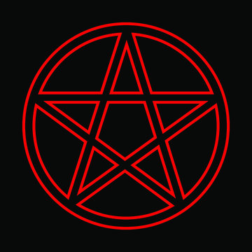 Satan occult sign, devil symbol for design, vector illustration