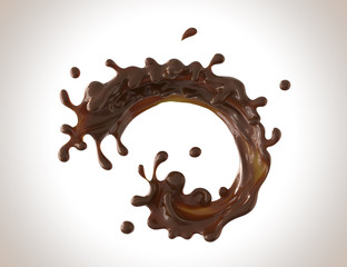 Chocolate or Cocoa Liquid splash.