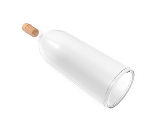 3d bottle on white background