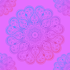Ornamental seamless pattern with mandala. Vintage, paisley elements. Ornament. Traditional, Ethnic, Turkish, Indian motifs. Great for fabric and textile, wallpaper, packaging or any desired idea