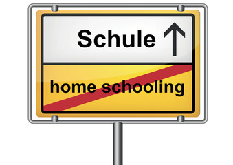 Symbolbild, Ortsschild, Lockerung oder Ende der Corona-Krise, Corona-Virus, Coronavirus, Deutschland, home schooling, Regelbetrieb, Schule, Schubeginn