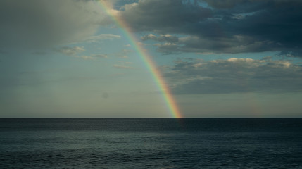 Wonderful rainbow over the sea