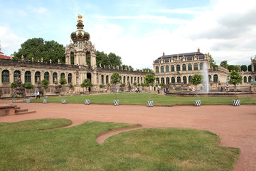 Crowns gate, Zwinger, Sempergalerie, Baroque, Dresden, Saxony, Germany, Europe