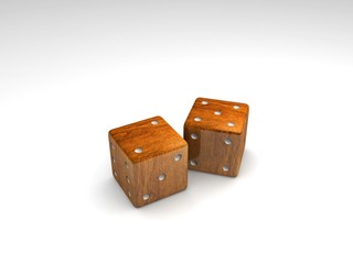 3d dice on white background