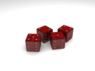 3d dice on white background