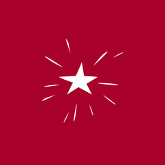 Shining star. Christmas element. New Year's design.