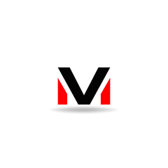 Letter M line logo design. Linear creative minimal monochrome monogram symbol.
