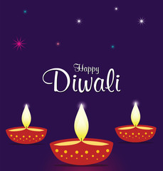 Happy Diwali festival greeting card design