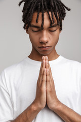 Portrait of a pensive young african american man