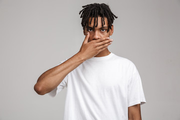 African american man wearing t-shirt standing