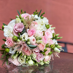 Beautiful rose flowers bouquet. Closeup