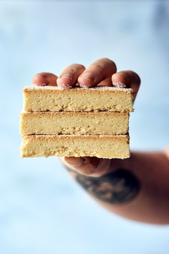 Shortbread stack handheld