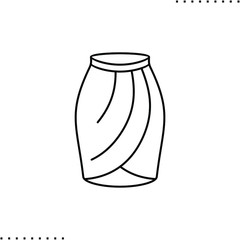 tulip skirt model vector icon in outlines