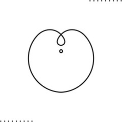 Mercury orbit track, planet paths traced  vector icon in outlines