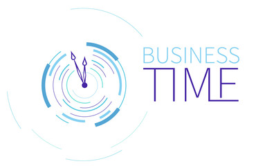 Time concept or clock business icon. Creative logotype design template. Modern design abstract clock outline style. vector illustration.