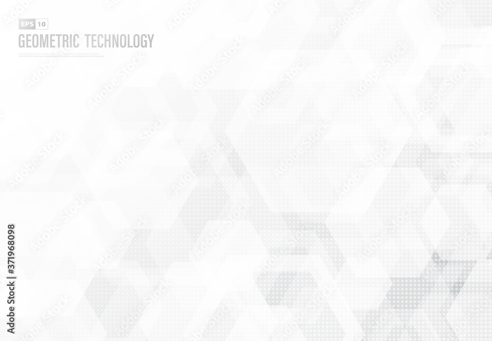 Poster abstract hexagonal patter design of technology artwork background. illustration vector eps10