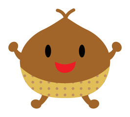 可愛い栗のキャラクター1