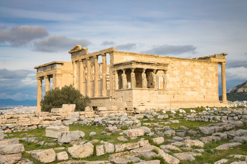 Obraz premium Views of the Erechtheion Temple on the Acropolis, Athens, Greece