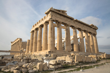 Views of the Parthenon on the Acropolis, Athens, Greece