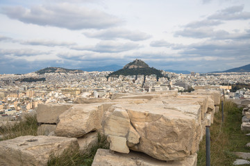 View over Athens, featuring Mount Lycabettus, Greece