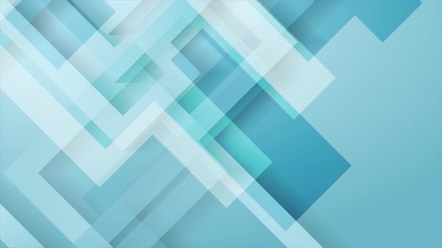 Abstract light blue technology geometric concept motion background. Seamless looping. Video animation Ultra HD 4K 3840x2160