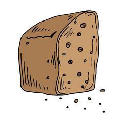 Bread icon. Vector illustration of bread. Hand drawn bread.