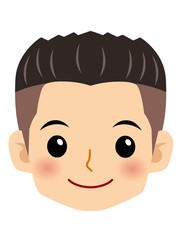 青いタンクトップの男の子