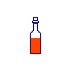 Wine bottle line icon. linear style sign for mobile concept and web design. Winery alcohol drink outline vector icon. Symbol, logo illustration. Vector graphics