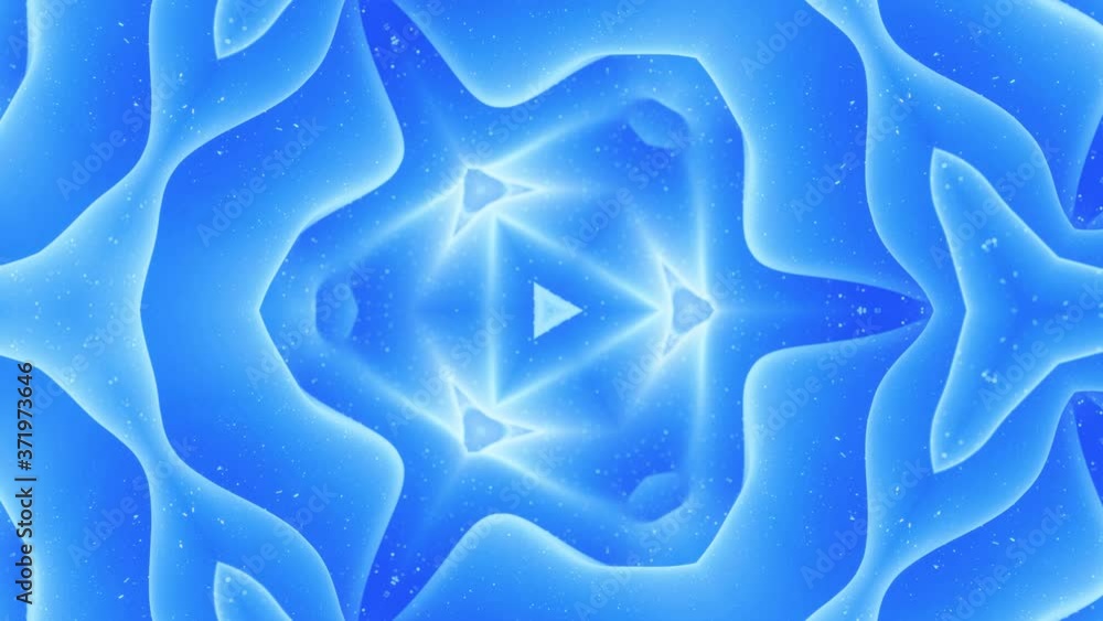 Aufkleber smooth looped animation of 3d abstract soft matte shape like flower or mandala, symmetrical structur