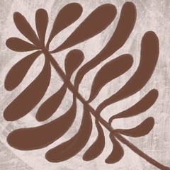 Minimalistic botanical poster with abstract flowers. Hand painted for wall decoration, postcard, social media, print or brochure cover design. Modern illustration in pastel colors