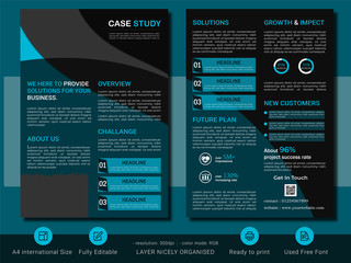 Case study business brochure template design