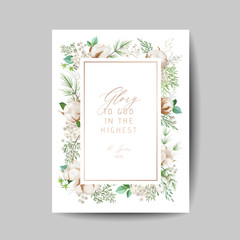 Elegant Merry Christmas and New Year 2020 Card with Pine Wreath, Mistletoe, Winter plants illustration for greetings