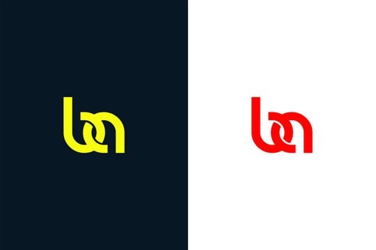 b and a letter logo design vector