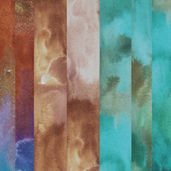 abstract grunge background with watercolor stripes. Colorful stains.  - 371974866