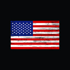 The U.S. United States Grunge Distress Country Flag Vector