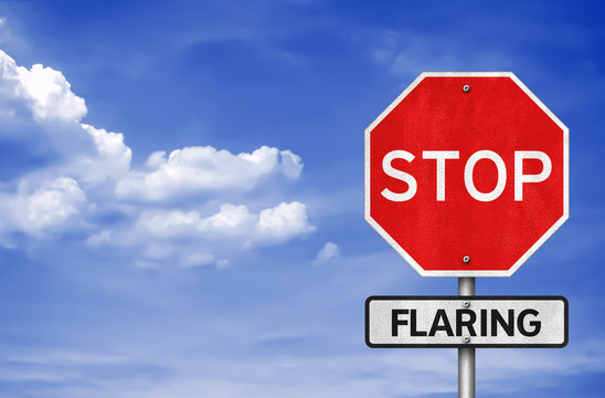 Stop Flaring of Gas - roadsign message