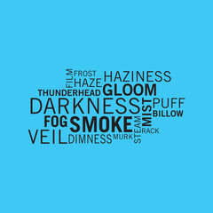 Typography artwork design with synonym words